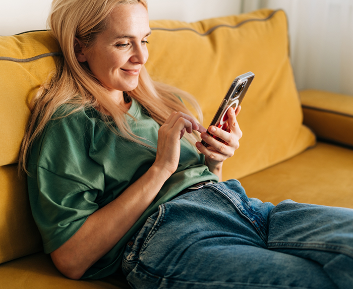 Person looking at multiple reviews on their phone